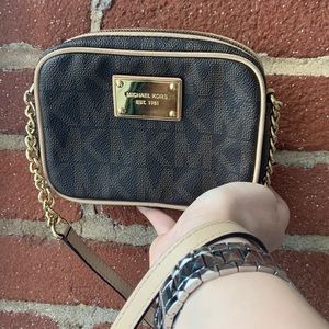 Michael Kors Dark Monogram Chain Bag